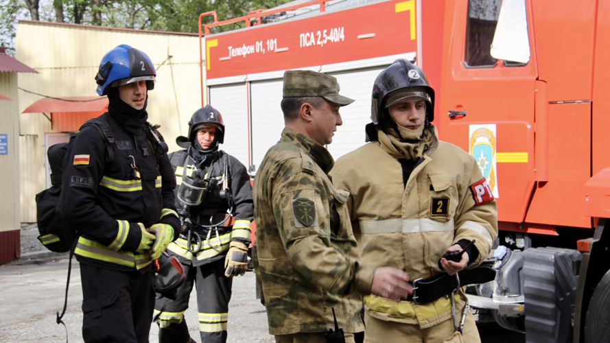  МЕЖВЕДОМСТВЕННЫЕ ПОЖАРНО-ТЕХНИЧЕСКИЕ ЗАНЯТИЯ ПРОШЛИ ВО ВЛАДИКАВКАЗСКОМ СОЕДИНЕНИИ РОСГВАРДИИ