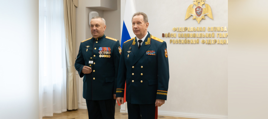 ГЕНЕРАЛ АРМИИ ВИКТОР ЗОЛОТОВ ПОЗДРАВИЛ ВОЕННОСЛУЖАЩИХ И СОТРУДНИКОВ РОСГВАРДИИ С ПРИСВОЕНИЕМ ЗВАНИЙ ВЫСШИХ ОФИЦЕРОВ И СПЕЦИАЛЬНЫХ ЗВАНИЙ ВЫСШЕГО НАЧАЛЬСТВУЮЩЕГО СОСТАВА