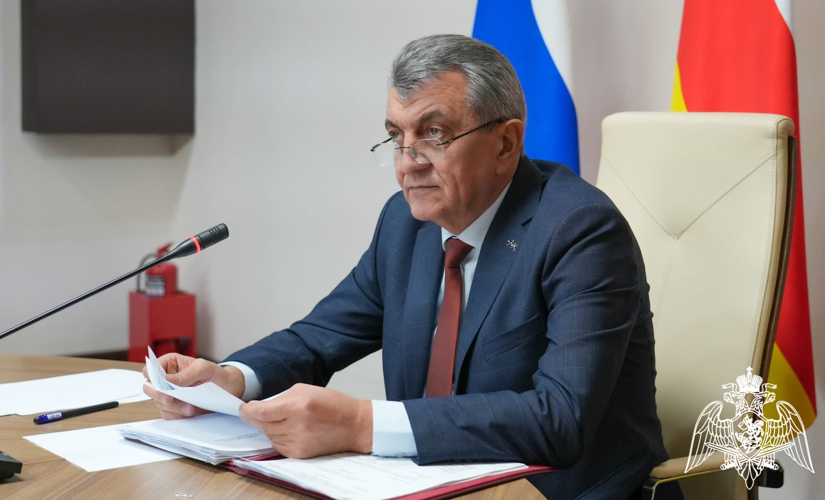 НАЧАЛЬНИК УПРАВЛЕНИЯ РОСГВАРДИИ ПО РЕСПУБЛИКЕ СЕВЕРНАЯ ОСЕТИЯ-АЛАНИЯ ПРИНЯЛ УЧАСТИЕ В ЗАСЕДАНИИ АНТИТЕРРОРИСТИЧЕСКОЙ КОМИССИИ И ОПЕРАТИВНОГО ШТАБА РЕГИОНА