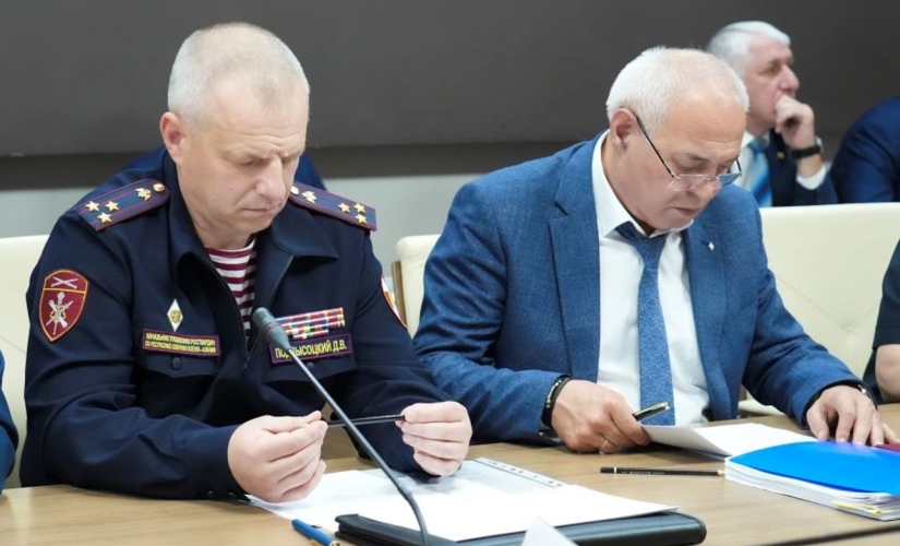 НАЧАЛЬНИК УПРАВЛЕНИЯ РОСГВАРДИИ ПО РЕСПУБЛИКЕ СЕВЕРНАЯ ОСЕТИЯ-АЛАНИЯ ПРИНЯЛ УЧАСТИЕ В ЗАСЕДАНИИ ОПЕРАТИВНОГО ШТАБА РЕГИОНА